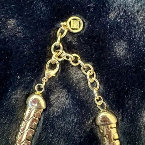 Givenchy Gold Tone Iconic Runway Flat Link Collar Necklace - Vintage - Picture 6 of 6